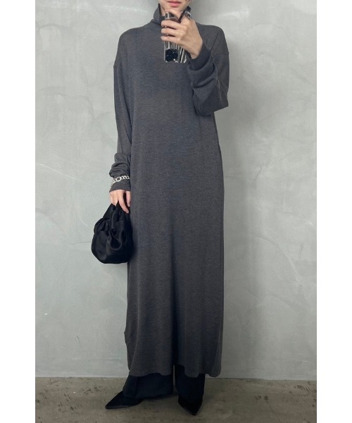 RIM.ARK パーティードレス ワンピース Print knit OP プリントニット 