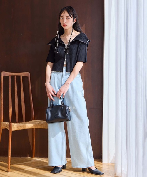 ブラック・フライデー韓国UTAA正規品セットアップニットブルー one after another NICE CLAUP ニット セーター 韓国っぽ
