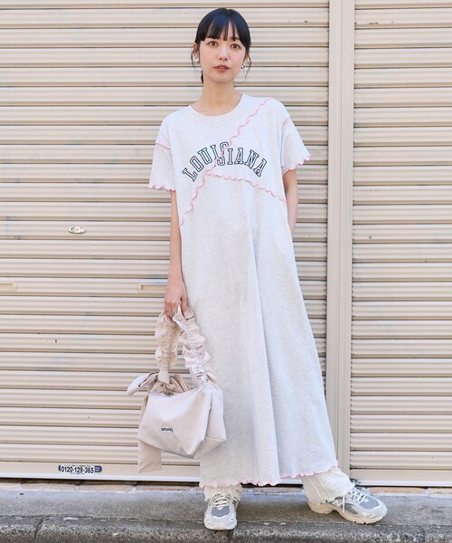 ワンピース 配色メロー ロゴワンピース/カットワンピース/Tシャツワンピース | FREAK'S STORE | 03