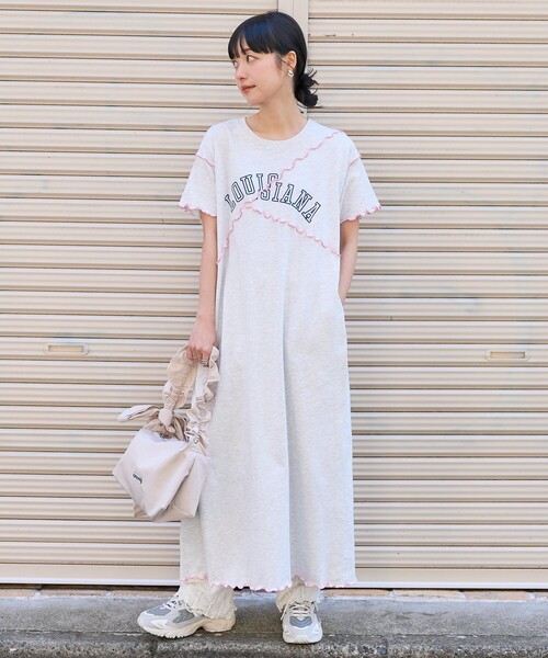 ワンピース 配色メロー ロゴワンピース/カットワンピース/Tシャツワンピース | FREAK'S STORE | 04