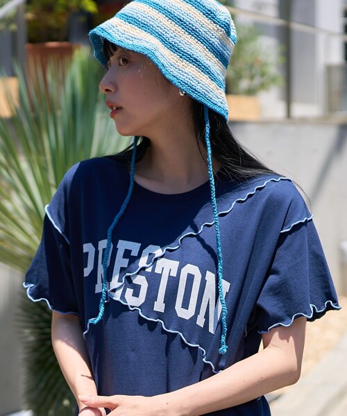 ワンピース 配色メロー ロゴワンピース/カットワンピース/Tシャツワンピース | FREAK'S STORE | 09