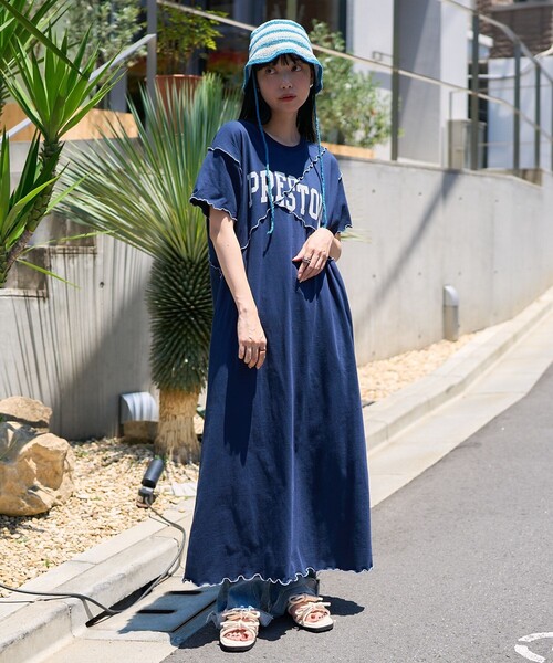 ワンピース 配色メロー ロゴワンピース/カットワンピース/Tシャツワンピース | FREAK'S STORE | 12