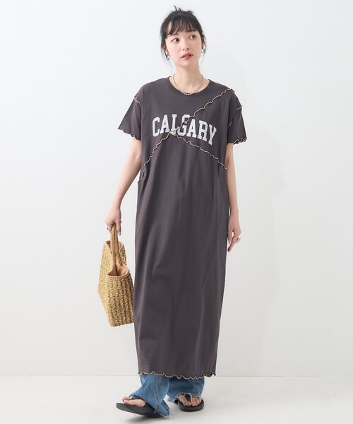 ワンピース 配色メロー ロゴワンピース/カットワンピース/Tシャツワンピース | FREAK'S STORE | 15