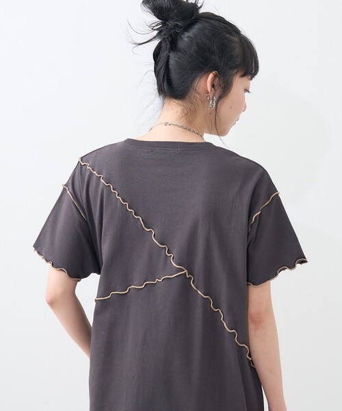 ワンピース 配色メロー ロゴワンピース/カットワンピース/Tシャツワンピース | FREAK'S STORE | 19
