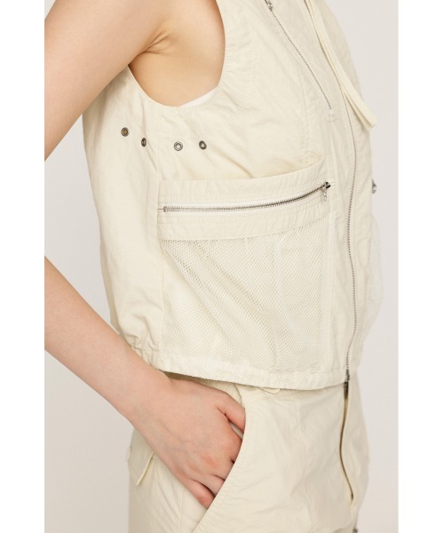 ベスト ジレ MESH DOCKING MILITALY VEST メッシュ ドッキング ミリタリー ベスト / セットアップ可 ノースリーブトップス SLY ベスト ジレ MESH DOCKING MILITALY VEST メッシュ