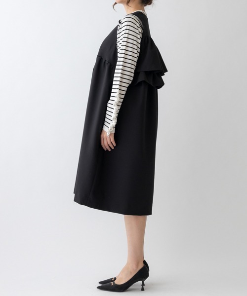 Sono ワンピース 「SONO/ソーノ」バックフリルジャンパードレス  