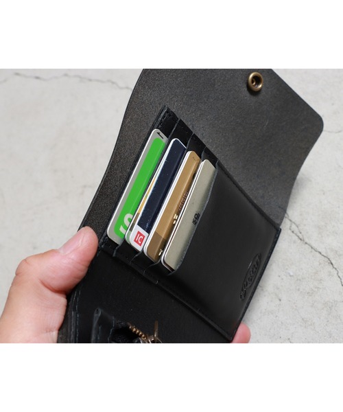 楕円カン付きMiddle Leather Wallet ミドルレザーウォレットU W2R ≪BLACK≫ MIDDLE WALLET / ミドルウォレット – MOTO ONLINE