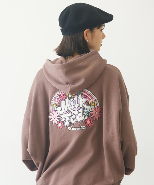 パーカー EMBROIDERD 70s LOGO SWEAT HOODIE レディース