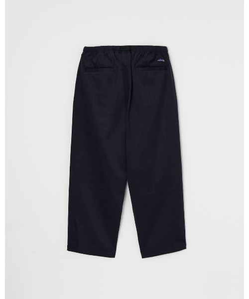 susuri　タピールパンツ　コーデュロイ　ゆったり　ロングベルト　黒　0