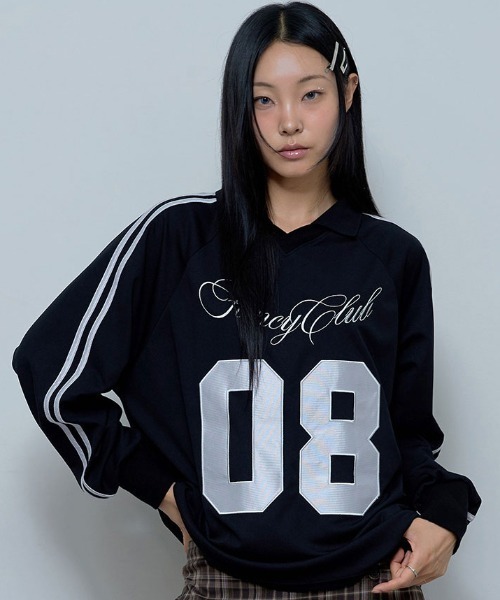 【高知インター店】 Nasty Fancy club クロップド丈ジャージブラック トップス
