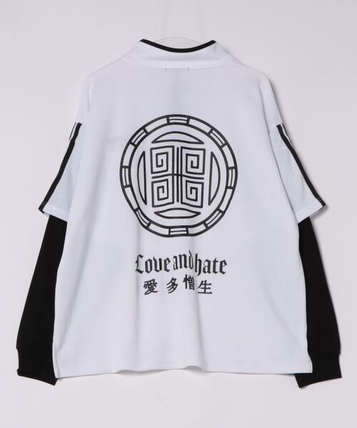 tシャツ フェイクレイヤード チャイナ デザイン トップス レディース メンズ Revo. tシャツ フェイクレイヤード チャイナ デザイン トップス