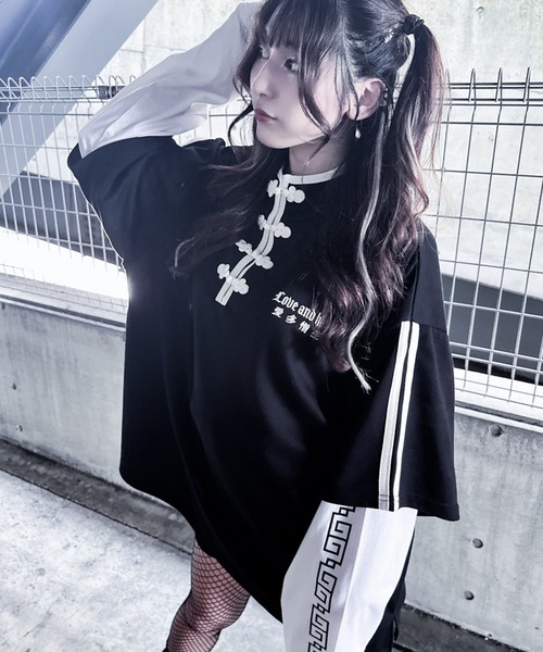 Revo. tシャツ フェイクレイヤード チャイナ デザイン トップス