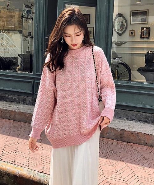 最終お値下げ［超美品] CLANE 蜂ニット LADY LIKE ニット セーター 蜂の巣柄オーバーサイズニット