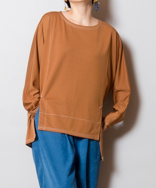 tシャツ ステッチドルマンプルオーバー レディース