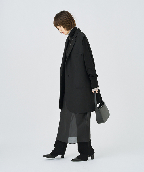 ベスト ジレ 「追加」TW二重織オーバーサイズベスト レディース HARDY NOIR ベスト ジレ 「追加」TW二重織オーバーサイズベスト