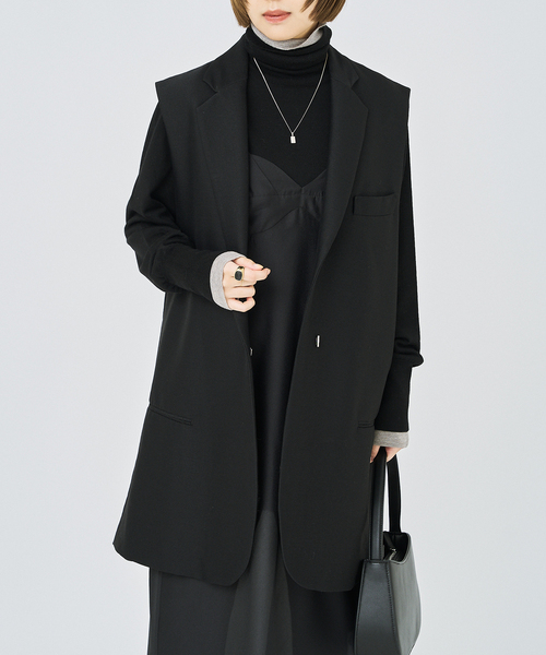 ベスト ジレ 「追加」TW二重織オーバーサイズベスト レディース HARDY NOIR ベスト ジレ 「追加」TW二重織オーバーサイズベスト