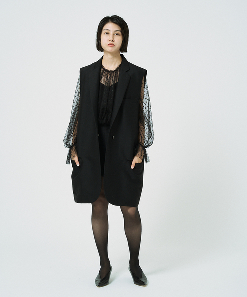 ベスト ジレ 「追加」TW二重織オーバーサイズベスト レディース HARDY NOIR ベスト ジレ 「追加」TW二重織オーバーサイズベスト