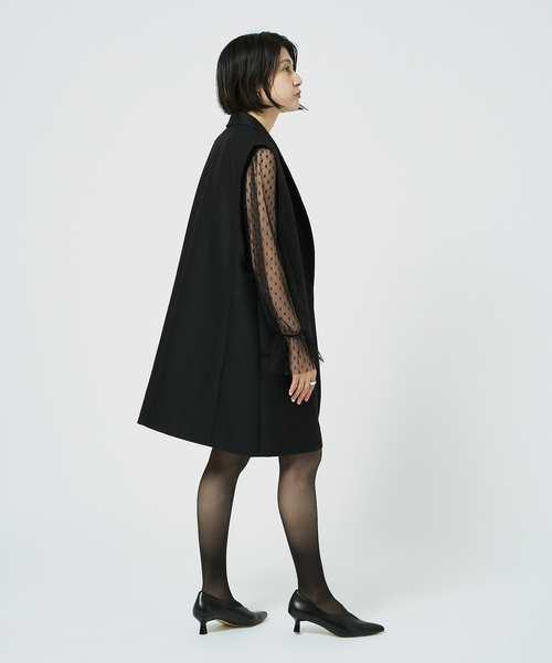 HARDY NOIR ベスト ジレ 「追加」TW二重織オーバーサイズベスト