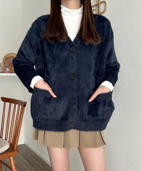 実佳さま専用 select MOCA カーディガン 透かし編みポロカーディガン