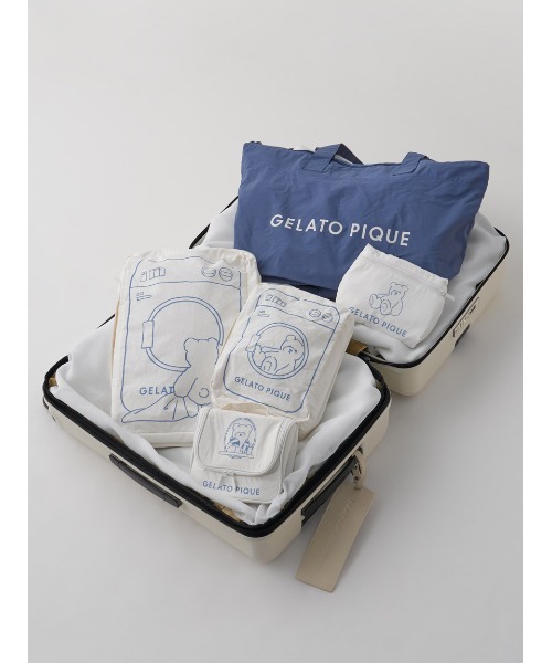 gelato pique ポーチ＆ハンカチ フルーツ フルーツ柄 タオル ポーチ セット パイナップル