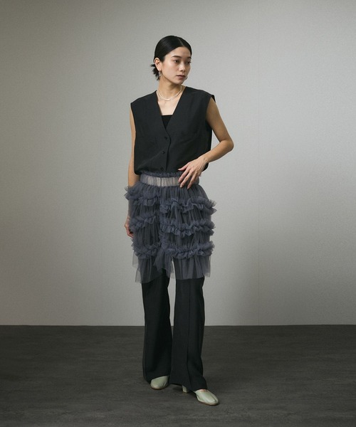 25ss ADAM ET ROPE リネンジレ 定価29,920円 ベスト SALON adam et rope'（サロン アダム エ ロペ） ベスト ジレ 「25SS