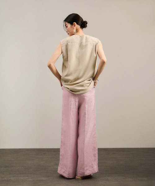 【ブルー（44）】[25SS]GENTLE SILKジレ【セットアップ対応】 サロン アダム エ ロペ SALON adam et rope' [25SS]GENTLE SILKジレ