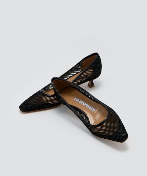 ペリーコ メッシュパンプス PELLICO VENERE MESH　ブラック PELLICO パンプス VENERE メッシュ 3.5cm BLACK : ZOZOTOWN