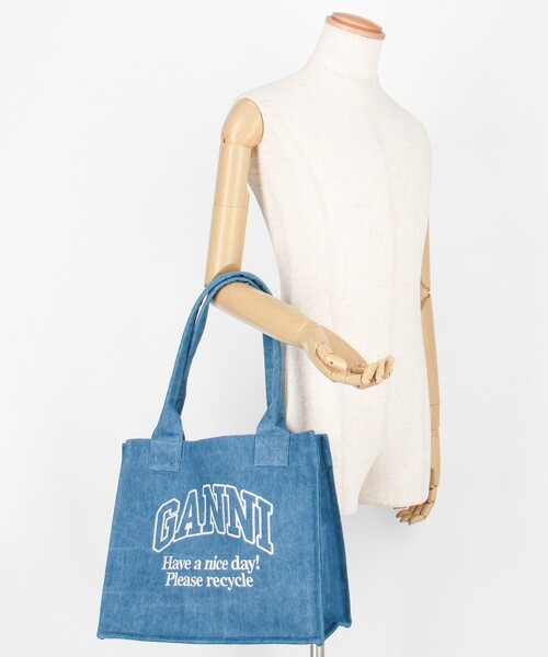 GANNI トートバッグ GANNI/ガニー Large Easy Shopper Denim