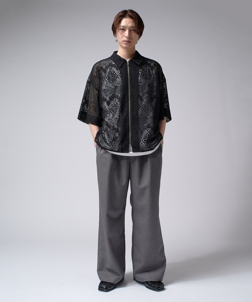 lui's シャツ CHEMISE Lui's ポリギャババンドカラーシャツ | Lui's(ルイス
