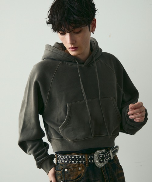 Shoowtime（ショウタイム） パーカー Pigment dye short length double