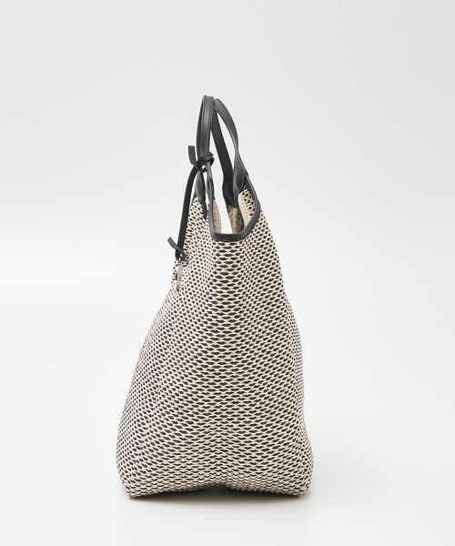 【美品】MARCO MASI　カゴトート　ラフィア×レザー　ブラック　メッシュ MARCO MASI かごバッグ カゴバッグ 「MARCO MASI」「別注