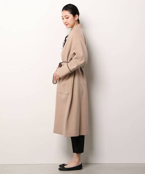 BEAMS LIGHTS（ビームス ライツ） ノーカラーコート ONE SIZE ベージュ