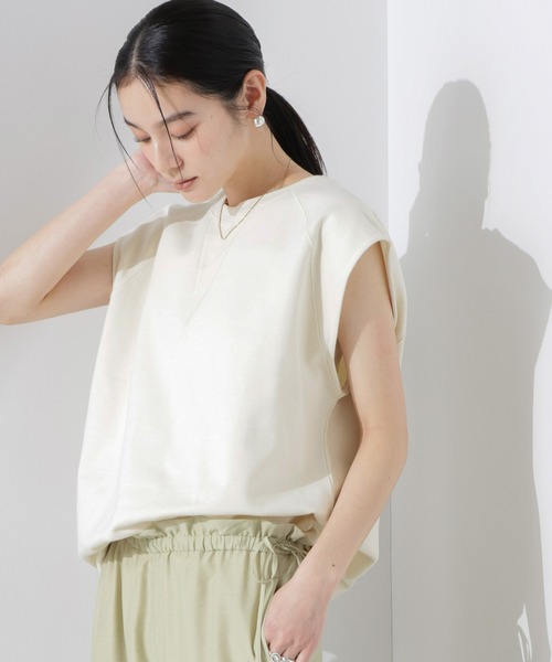 NANO universe tシャツ ノースリーブスウェットトップス
