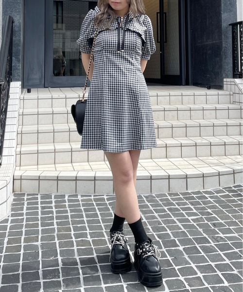 ワンピース an* kids編み上げ肩開きパーカーワンピース | outlet | axes femme