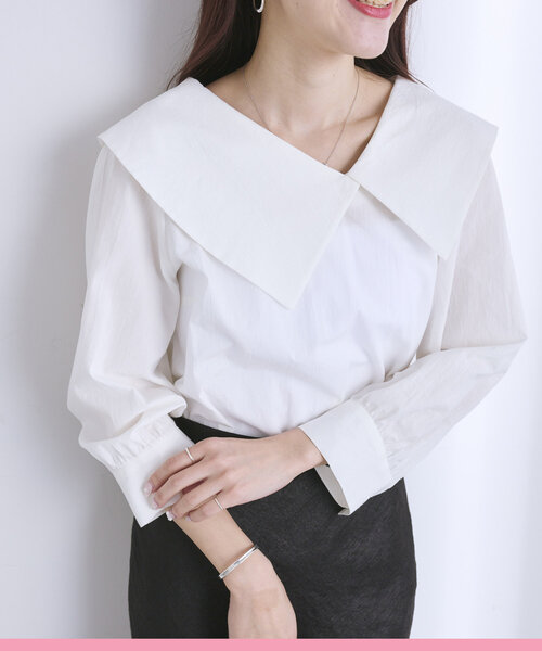 La boutique Bonbon ブラウス シャツ 「大人っぽビックカラー