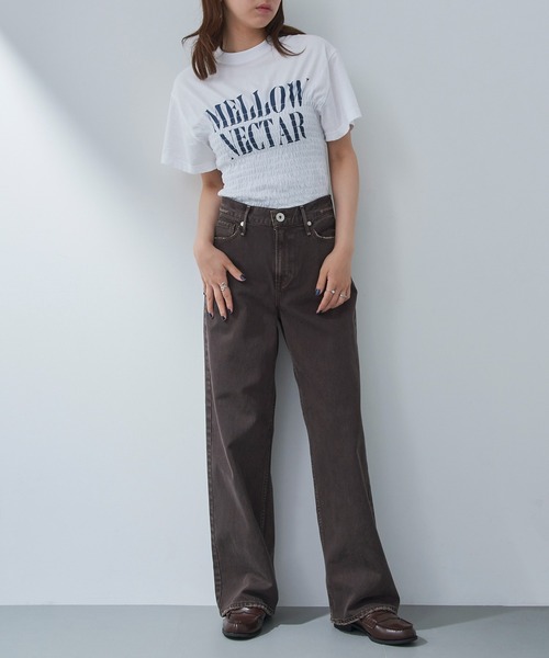 upper hights アッパーハイツ THE NIECE デニムパンツ 24 upperhights（アッパーハイツ） ワイドパンツ ジーンズ デニム デニム
