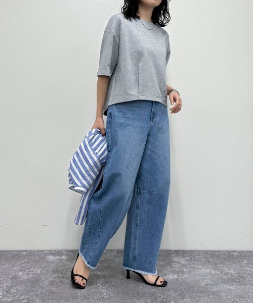 tシャツ ポンチ ワンタックプルオーバー レディース セール】ポンチ ワンタックプルオーバー（Tシャツ/カットソー