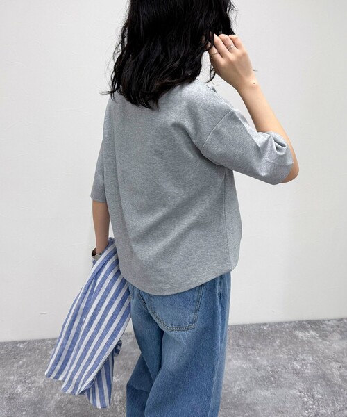 tシャツ タックショルダーレイヤードプルオーバー レディース 接触冷感/UVカット】ショルダータックチュニックトップス