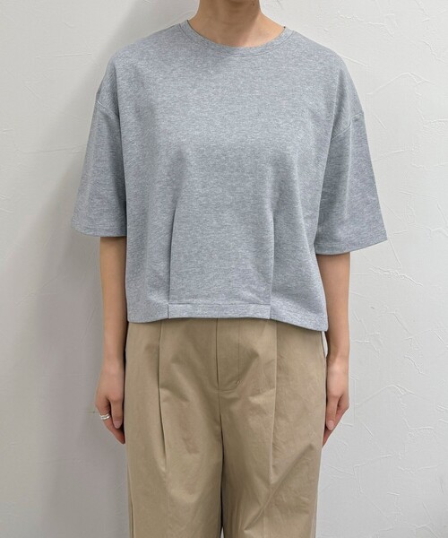 tシャツ 「定番」フライス5分袖プルオーバー レディース 母の日 ギフト プレゼント カットソー Tシャツ 5分袖 レディース