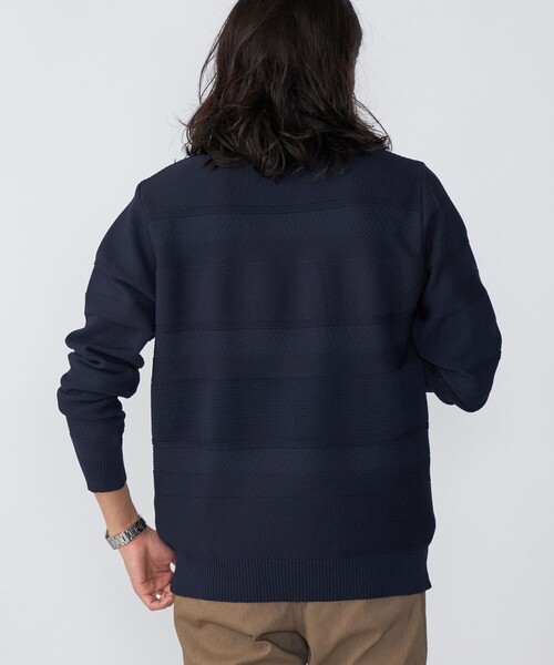 「SHIPS」 長袖ニット LARGE オリーブ メンズ