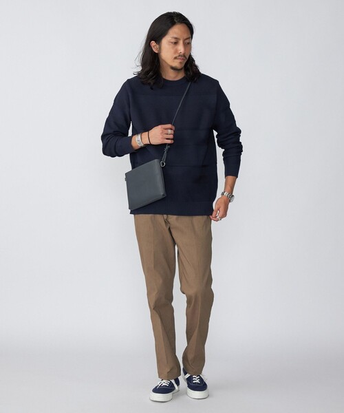 「SHIPS」 長袖ニット LARGE オリーブ メンズ