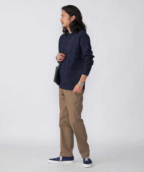 「SHIPS」 長袖ニット LARGE オリーブ メンズ