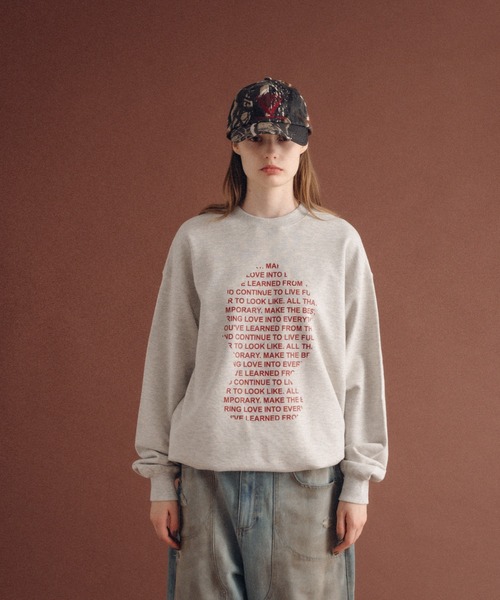 WISH FOR EVER スウェット メンズ レディース WISH FOR EVER トレーナー スウェット DRAW CODE PHONTO