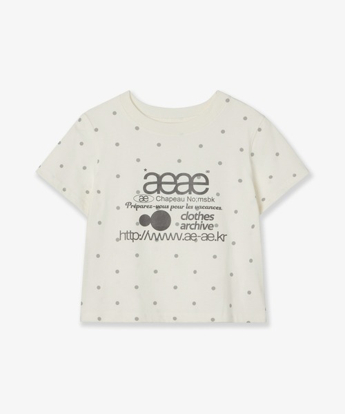 [aeae]25SS WEB LOGO DOT CROP T-SHIRTS 送料込 [2カラー] aeae tシャツ WEB LOGO DOT CROP T-SHIRTS レディース メンズ