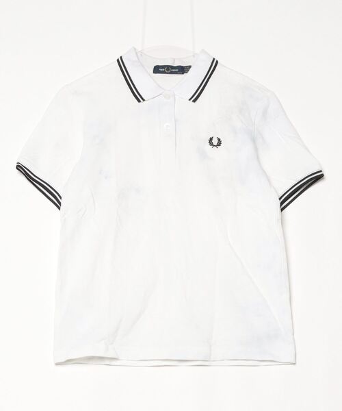 「FRED PERRY」 半袖ポロシャツ 10 ホワイト レディース