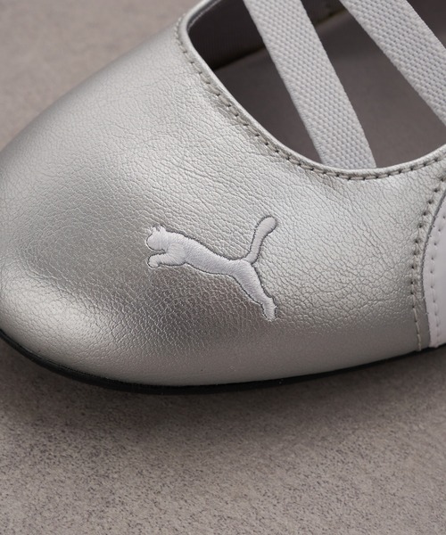 【サヤカ】PUMA Ortholite バレエシューズ シルバー PUMA Ortholite シルバーバレエシューズ 新品 箱付き PUMA
