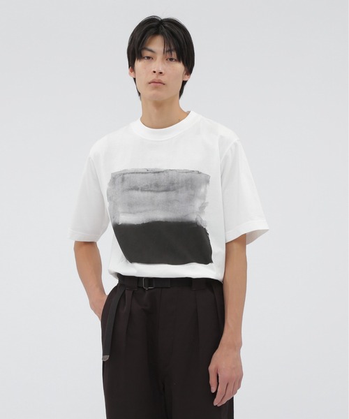 MHL.（エムエイチエル） tシャツ LIGHT COTTON JERSEY TOP メンズ