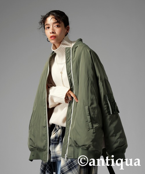 antiqua（アンティカ） 「tree cafe」ジャケット FREE カーキ