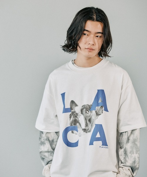 BAYFLOW（ベイフロー） tシャツ ドッグフェイスデザインTシャツ メンズ