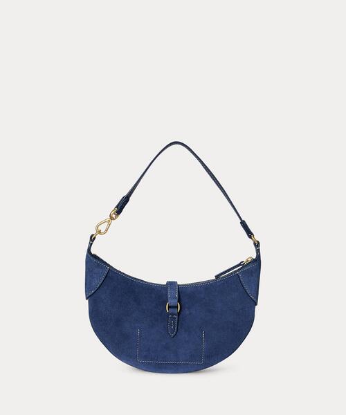 【ローレンラルフローレン】ミニショルダーバッグ レザー ブルー Polo ID レザー ミニ ショルダー バッグ （ショルダーバッグ